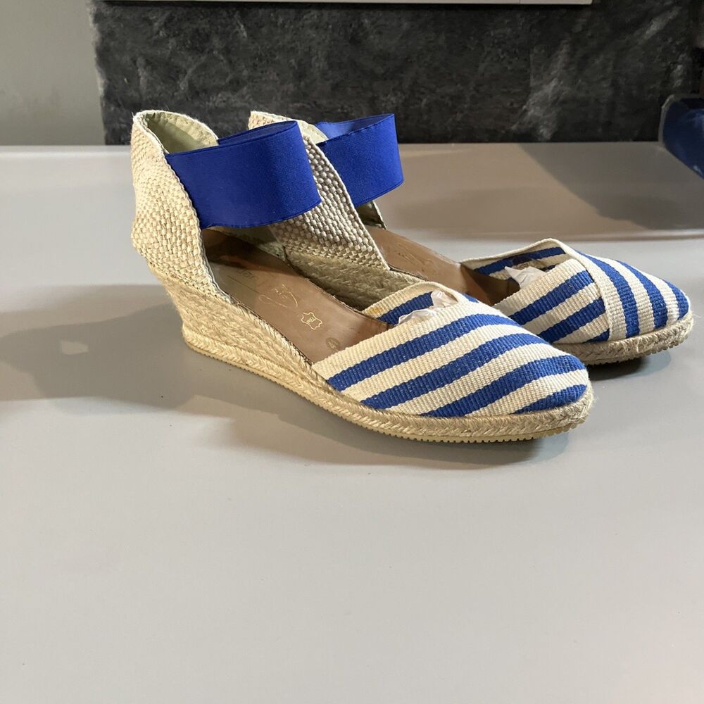 Sheridan Mia Women’s Size US 41 EU Striped Wedge  Espadrille